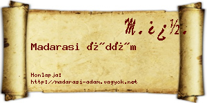 Madarasi Ádám névjegykártya