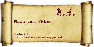 Madarasi Ádám névjegykártya